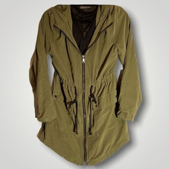 Old Navy Long Army Green Jacket - Picture 1 of 8